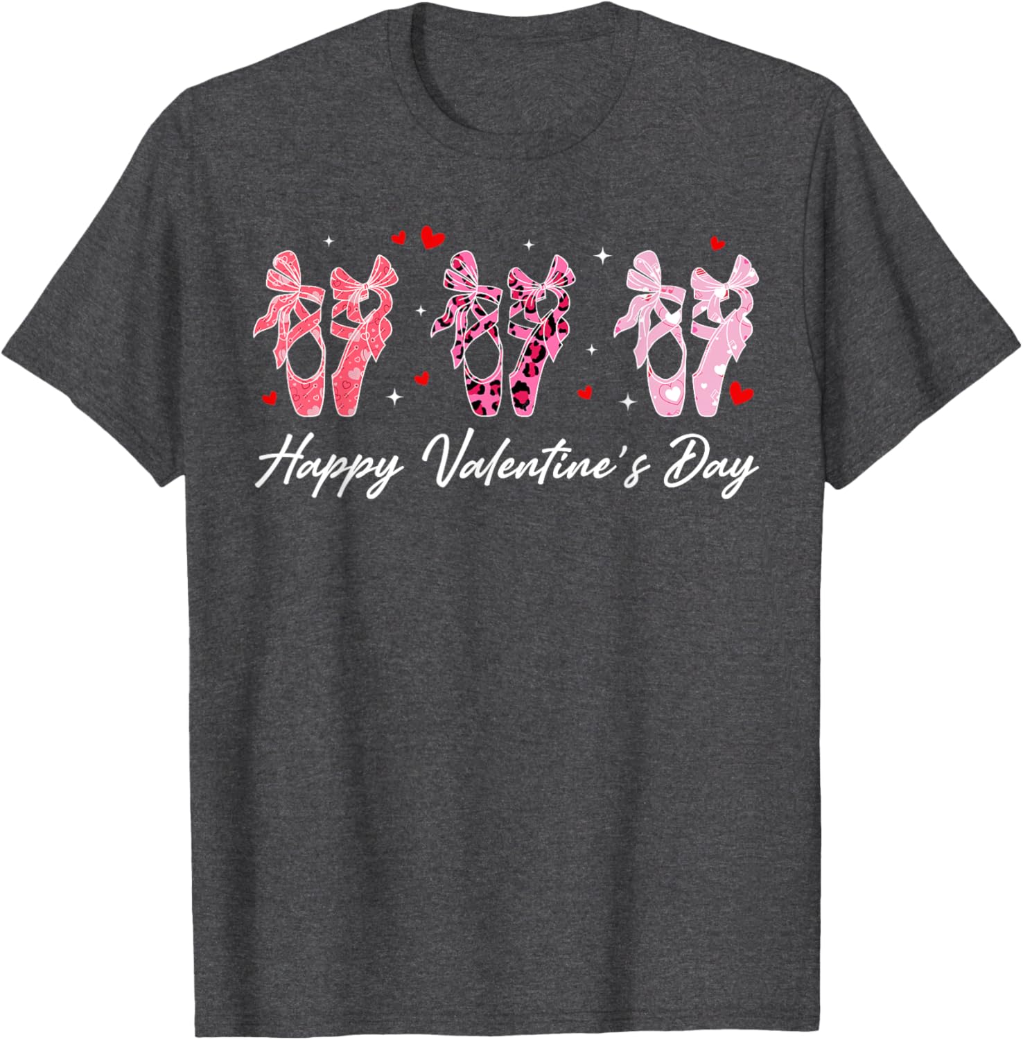 Ballet Dance Teacher T-Shirt with Ballerina Heart for Valentine's Day - 2