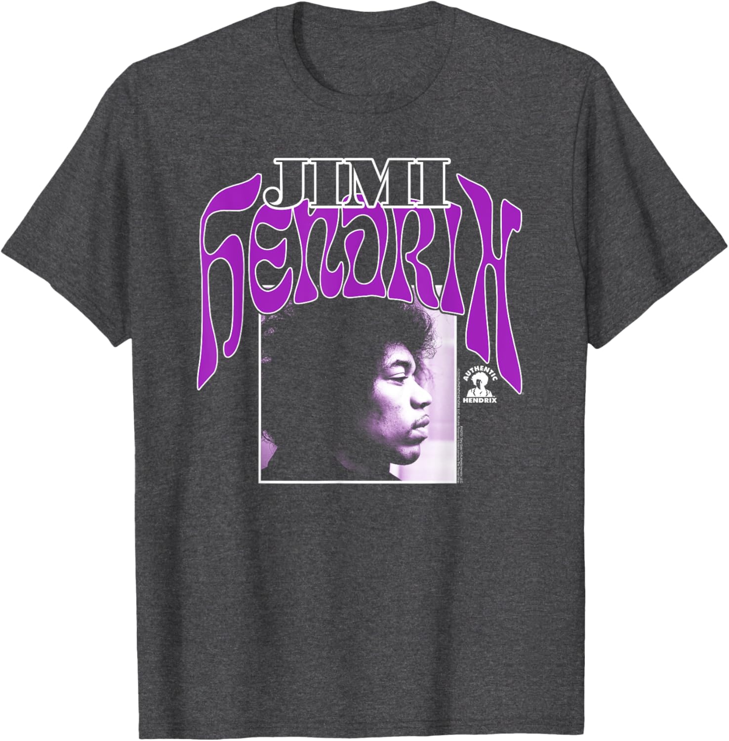 Jimi Hendrix Purple Profile Vintage Band T-Shirt Cool Retro Style - 3