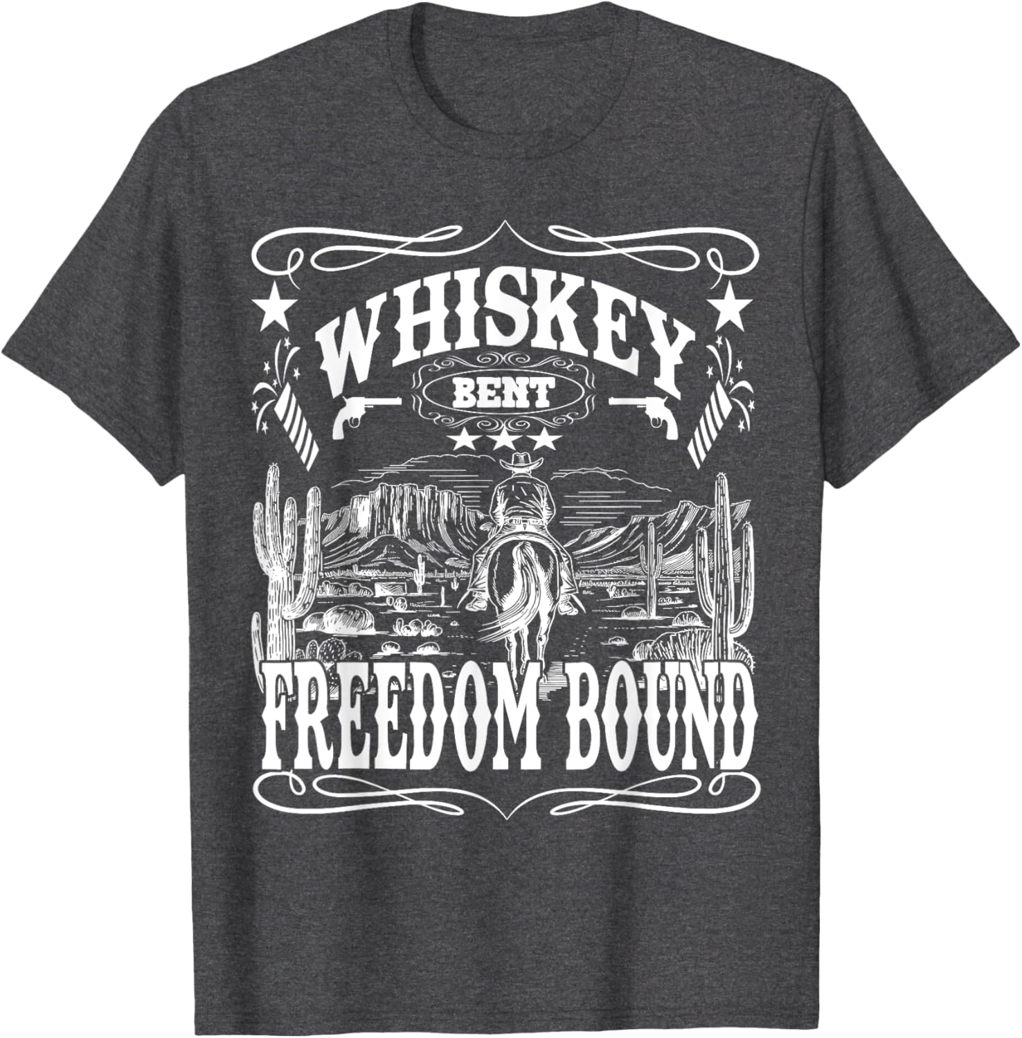 American Cowboy Whiskey Bent Freedom Bound T-Shirt for Comfortable Style - 8