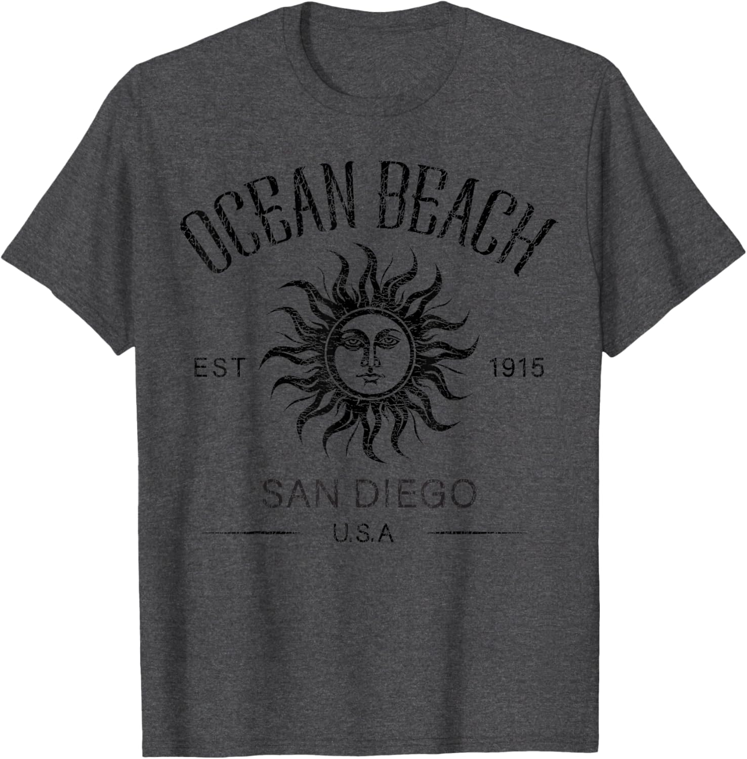 Vintage Summer Vacation T-Shirt San Diego Ocean Beach Established 1915 - 19