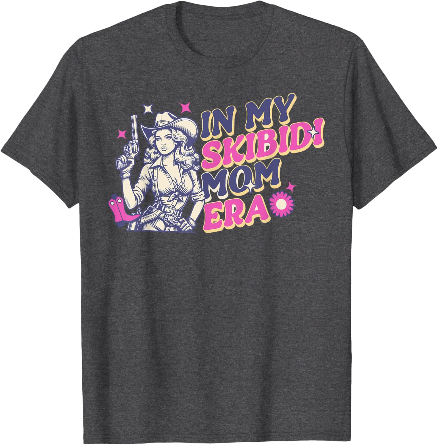 Vintage Skibidi Mom Era Cowgirl Western Rodeo T-Shirt for Women - 9
