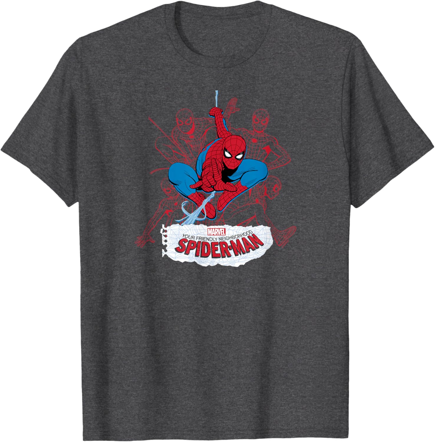 Your Friendly Neighborhood Spider-Man Line Cluster Graphic T-Shirt - 4