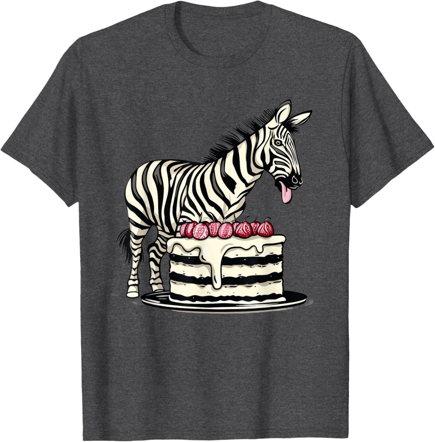 Zebra Cake Funny T-Shirt for Fun-Loving Foodies and Animal Lovers - 10