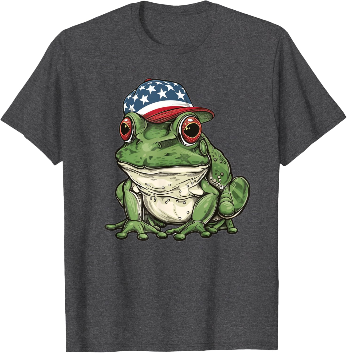 American Bullfrog T-Shirt with USA Hat β Fun and Unique Apparel - 9