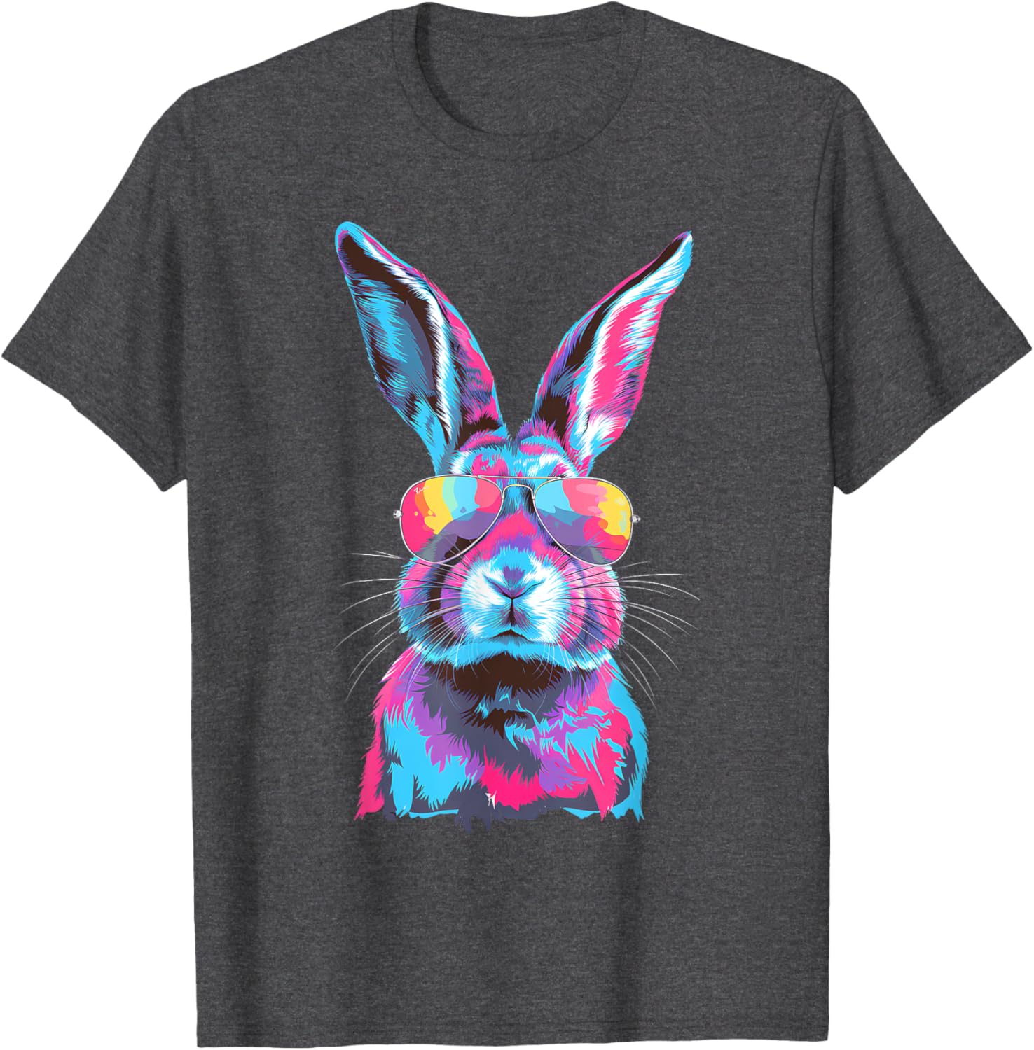 Bunny Face Sunglasses T-Shirt for Easter Fun - Men, Women, Kids - 7