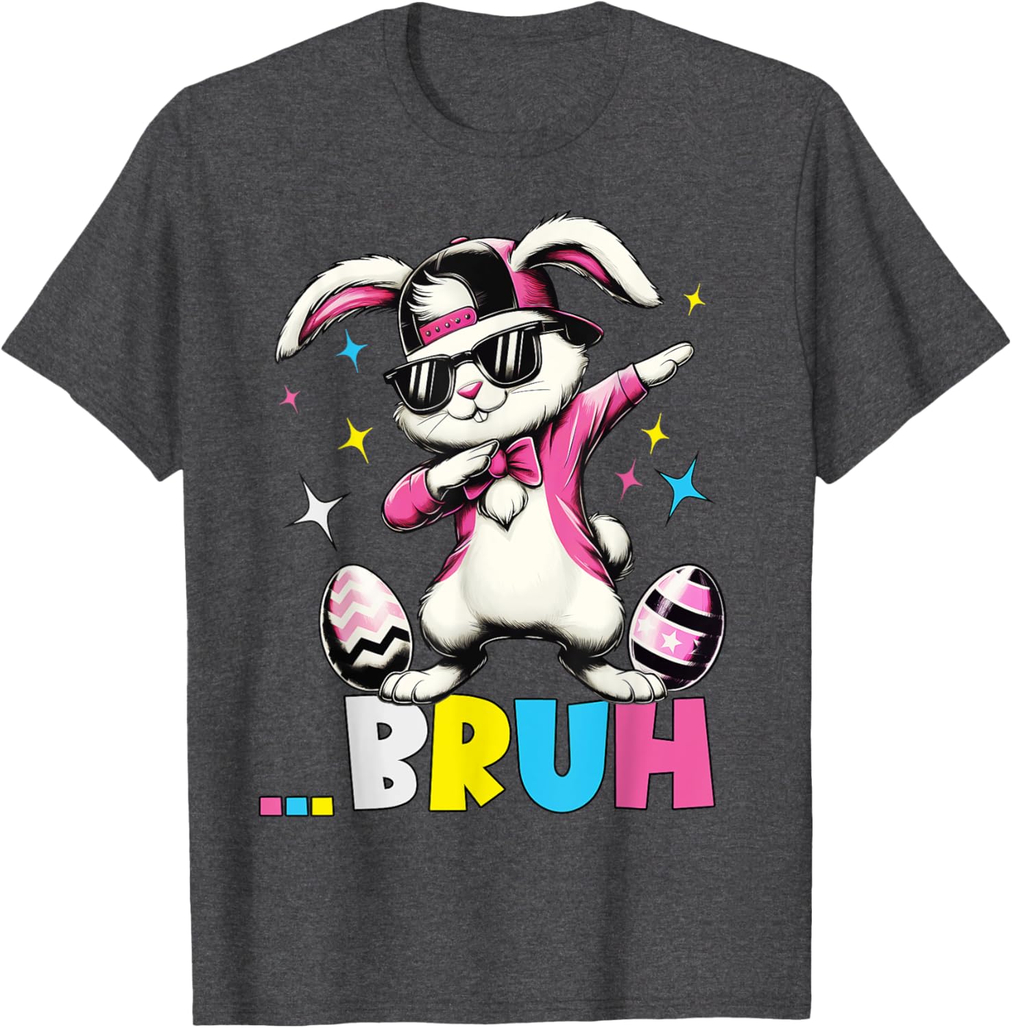 Cool Dabbing Bunny Sunglasses Easter T-Shirt for Kids and Teens - 13