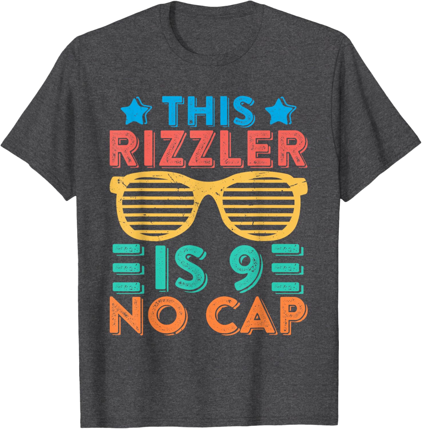 Cool Rizzler 9th Birthday Shirt for Boys - Fun Sigma Rizz Tee - 7