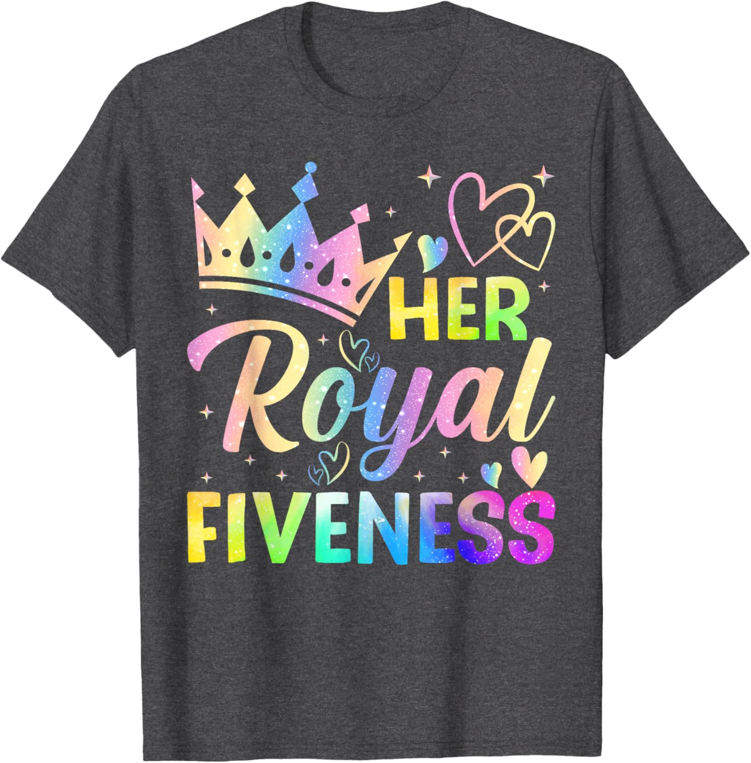 Her Royal Fiveness 5th Birthday T-Shirt for Girls Fun Celebration Outfit - 1