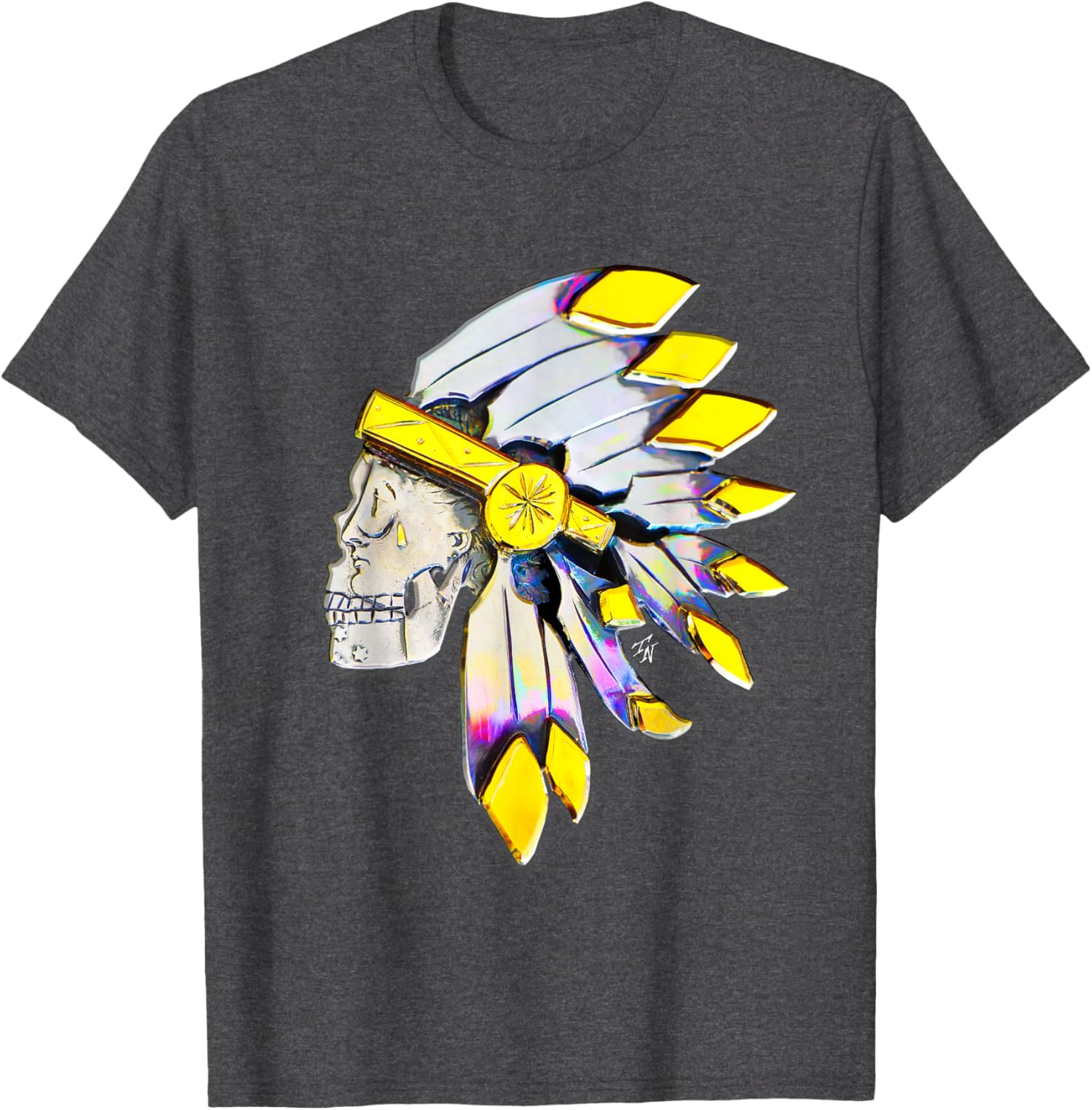 Bad Bronc Unisex Black Skull Graphic Crew Neck T-Shirt for Western Style - 4