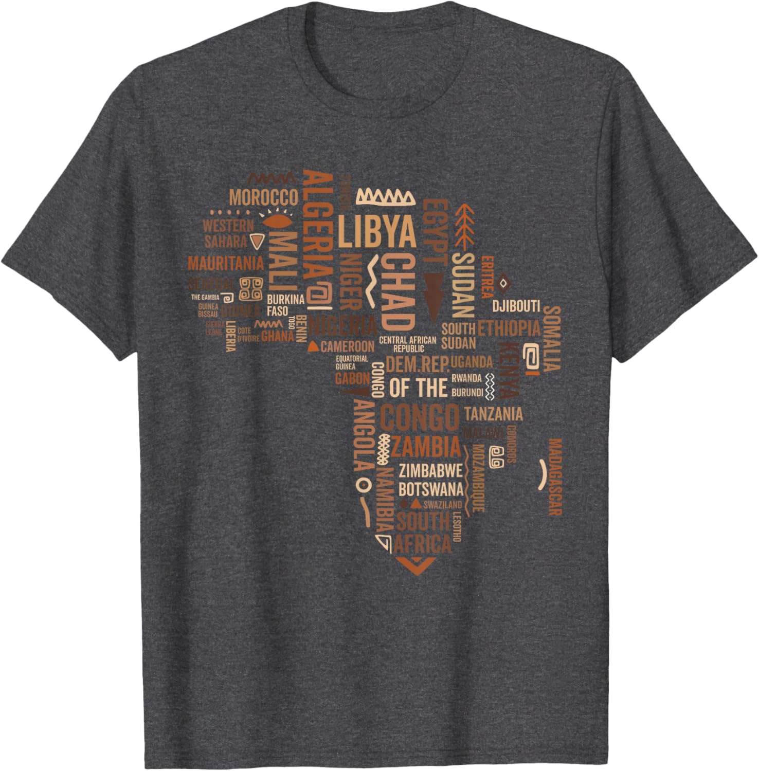 Africa Map Black History Pride T-Shirt for African American Culture - 1