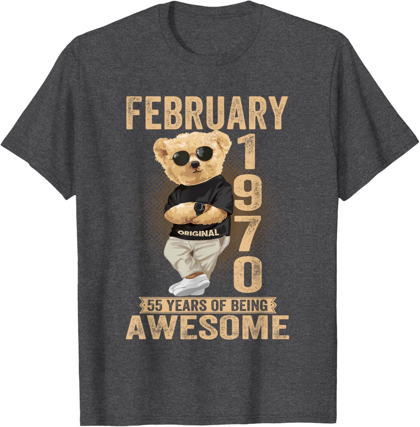 Awesome Teddy Bear T-Shirt for February 55th Birthday Celebrations - 7