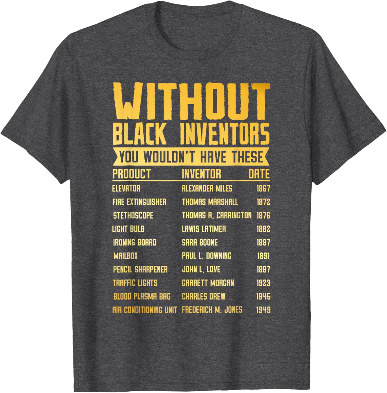 Celebrate Black History with Our Forgotten Black Inventors T-Shirt - 16