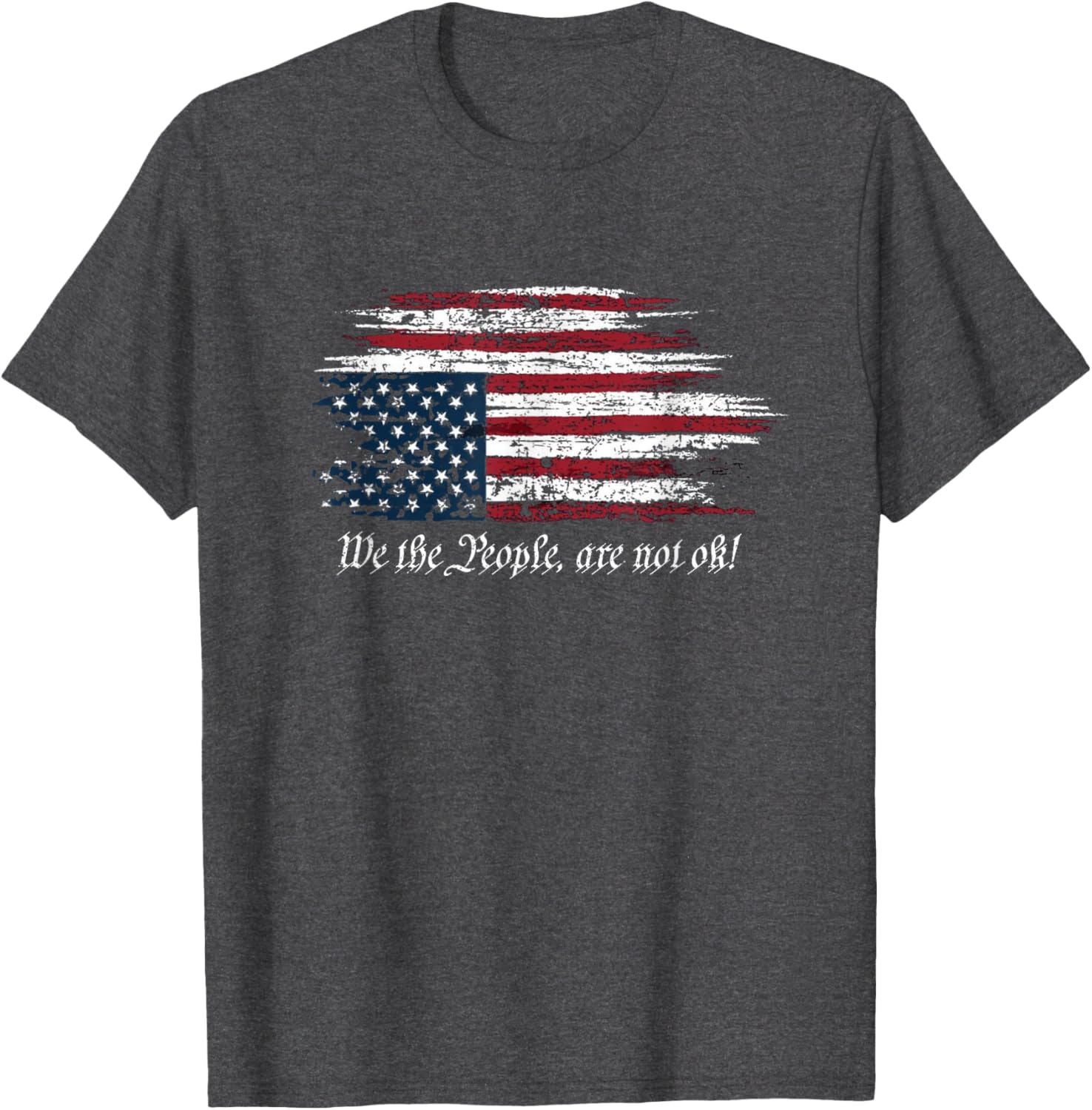 We Are Not OK Upside Down Flag T-Shirt Stylish Distress Signal Tee - 5