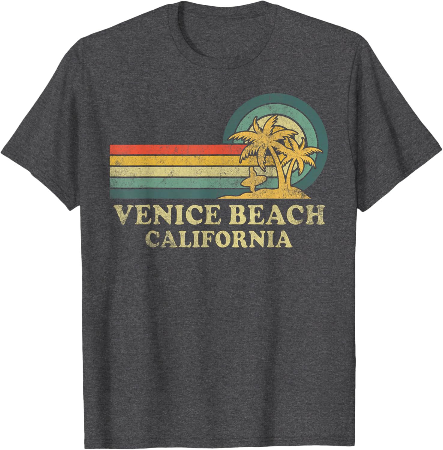 Vintage Venice Beach Family Vacation Palm Tree T-Shirt for Fun Lovers - 1