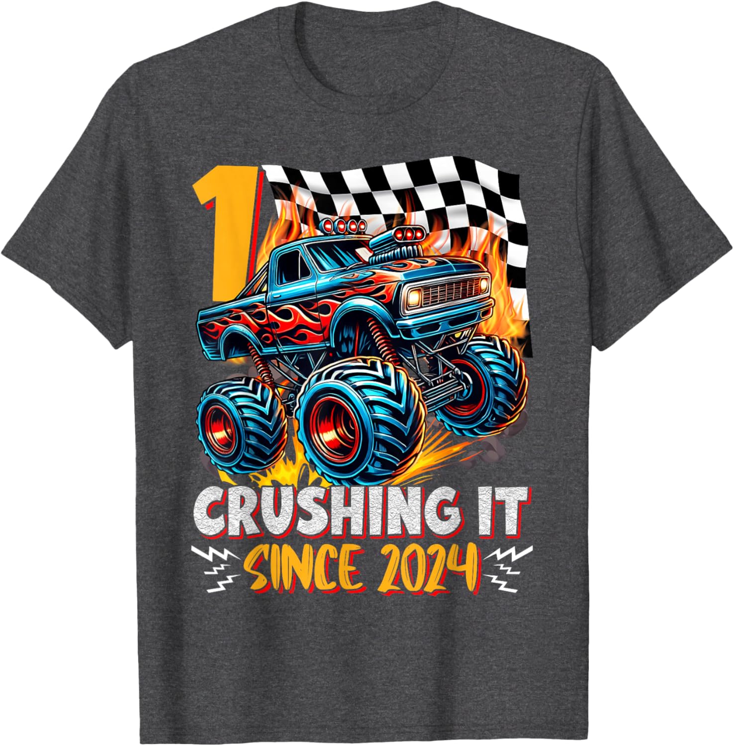Birthday Monster Truck T-Shirt for 1 Year Old Boys - 1st Birthday Fun - 16
