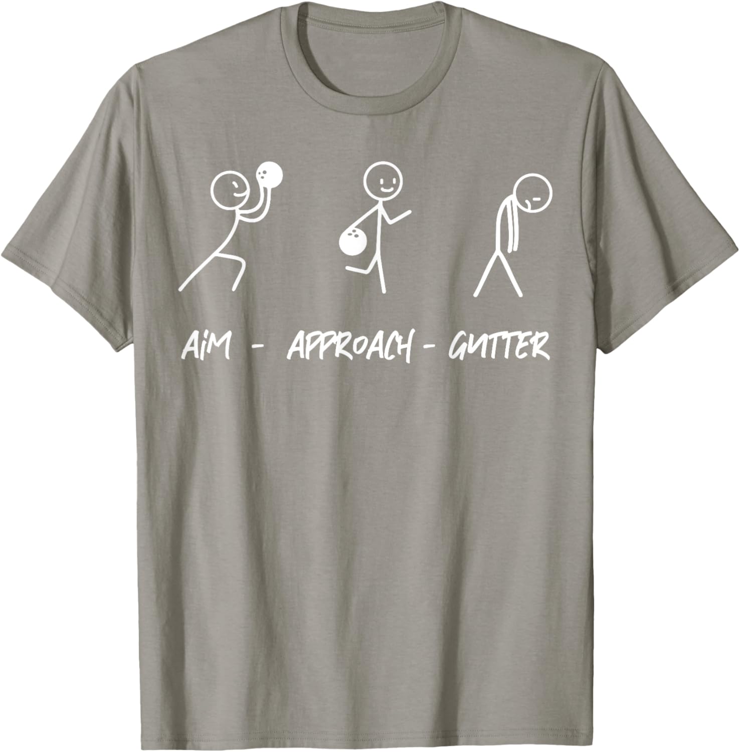 Aim Gutter Bowler T-Shirt for Bowling Lovers - Fun and Comfortable Wear - 18