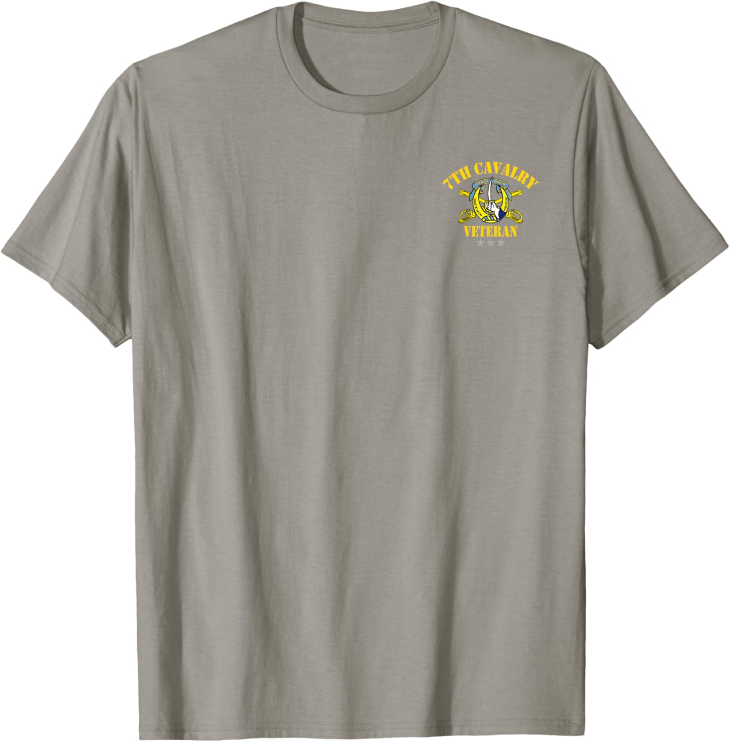 7th Cavalry Regiment Veteran T-Shirt with Patriotic Flag for Veterans Day - 8