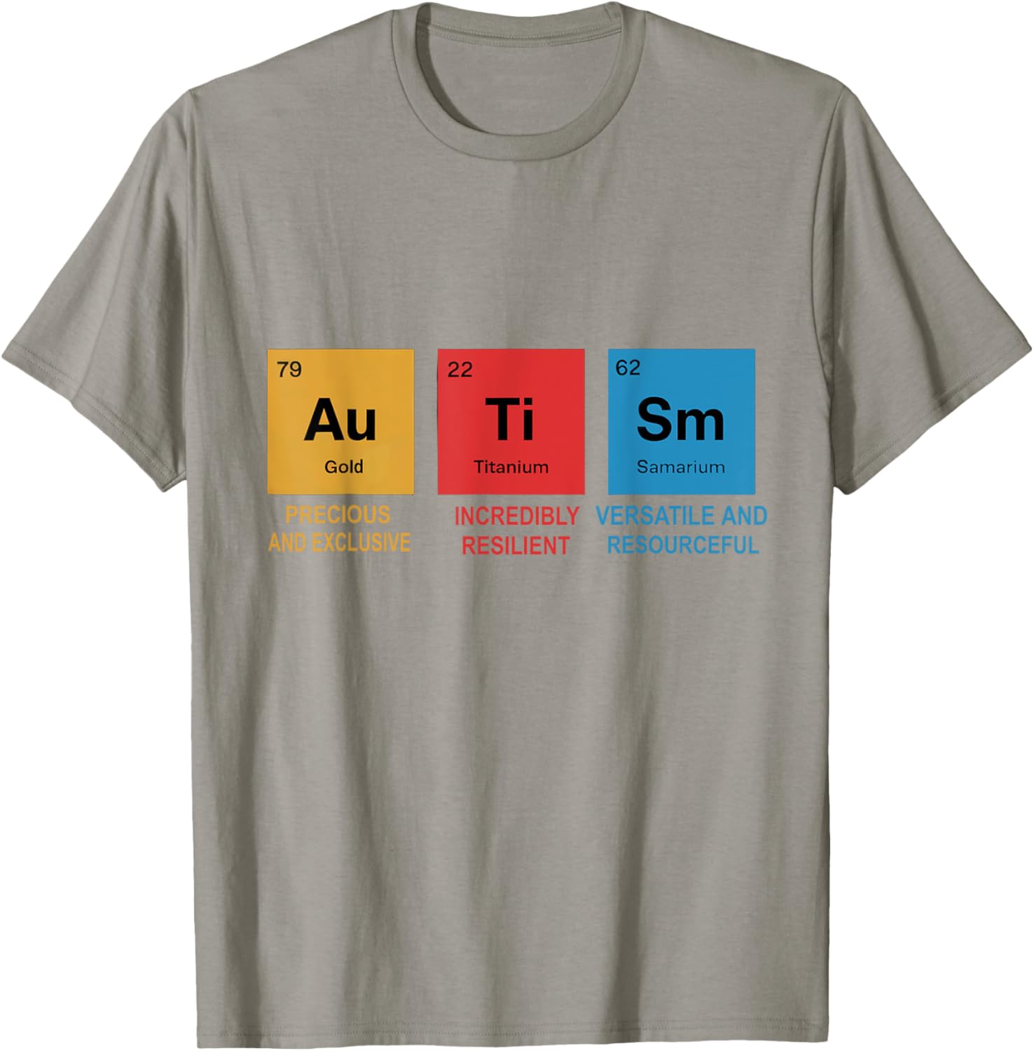 Autism Awareness T-Shirt with Chemistry Periodic Table for Men, Women, Kids - 16