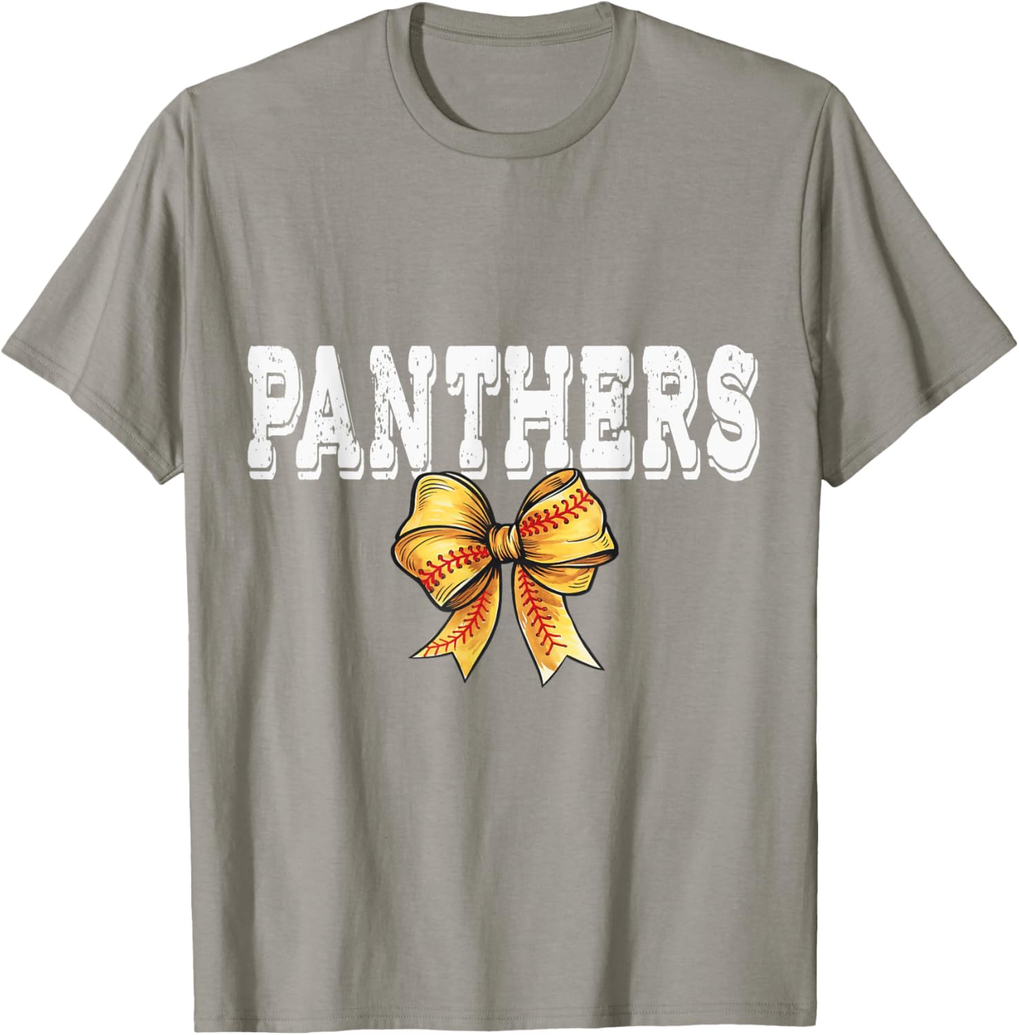 Coquette Panther Softball Game Day Bow T-Shirt for Team Spirit and Style - 4