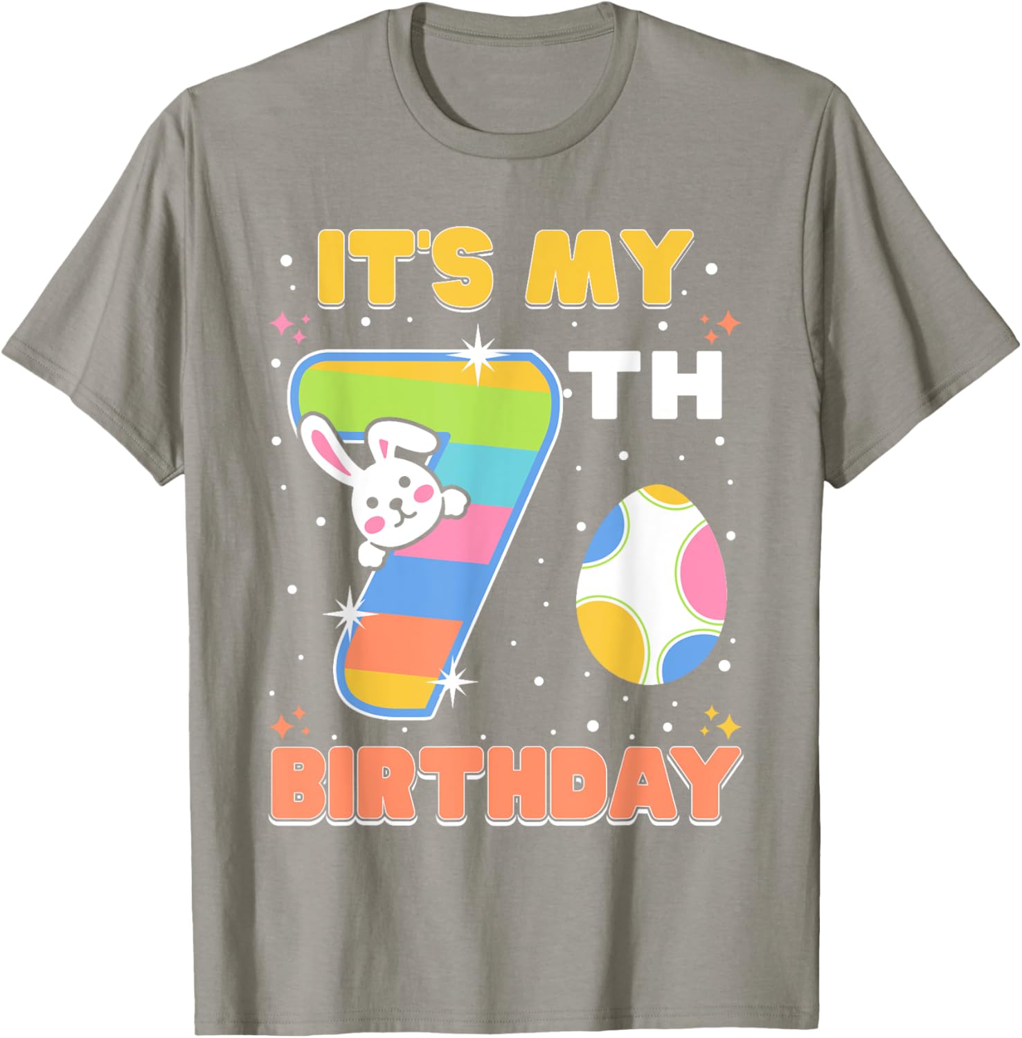 It's My 7th Birthday Easter Bunny T-Shirt for Kids Fun Gift - 10