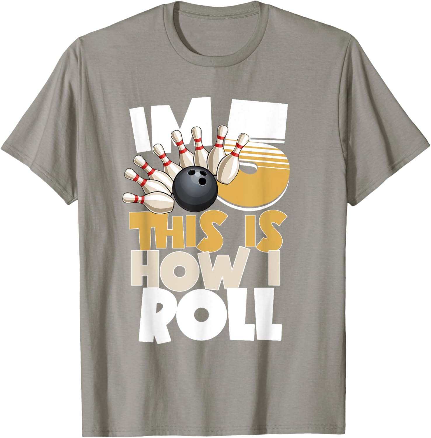 5th Birthday Bowling Shirt I'm 5 This is How I Roll for Kids - 17