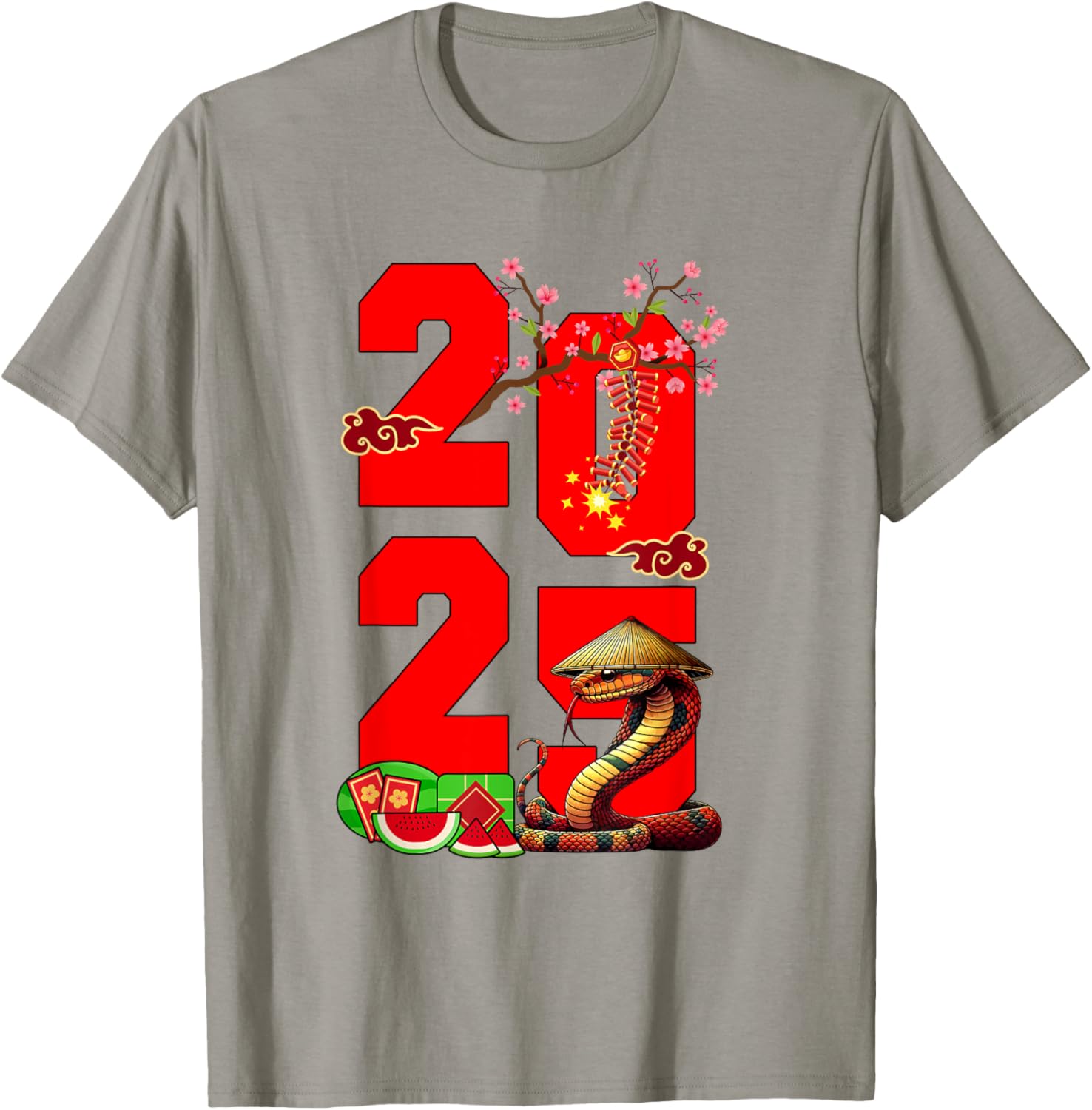 2025 Vietnamese Lunar New Year Snake Family T-Shirt for Festive Fun - 27
