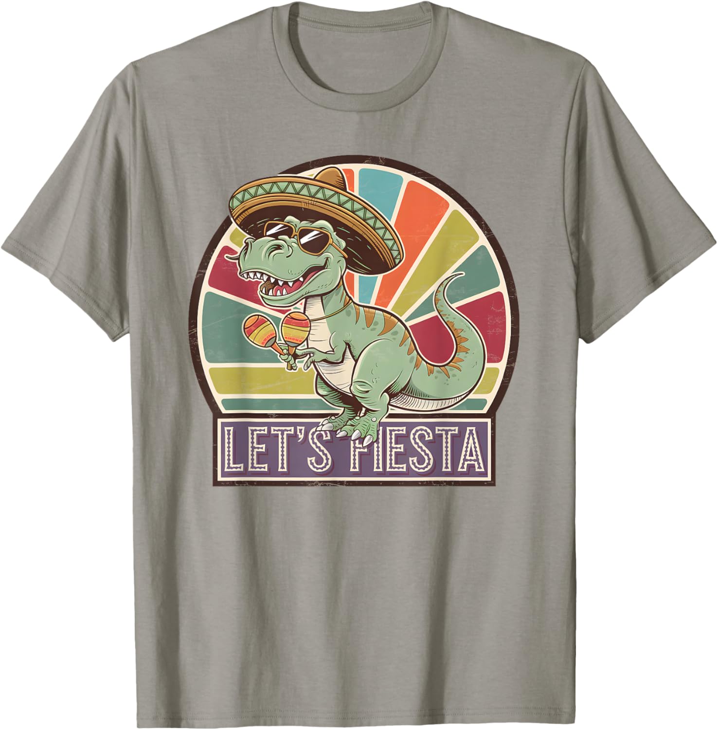 Lets Fiesta Mexican Dino T-Rex Cinco de Mayo Toddler Boys T-Shirt - 2