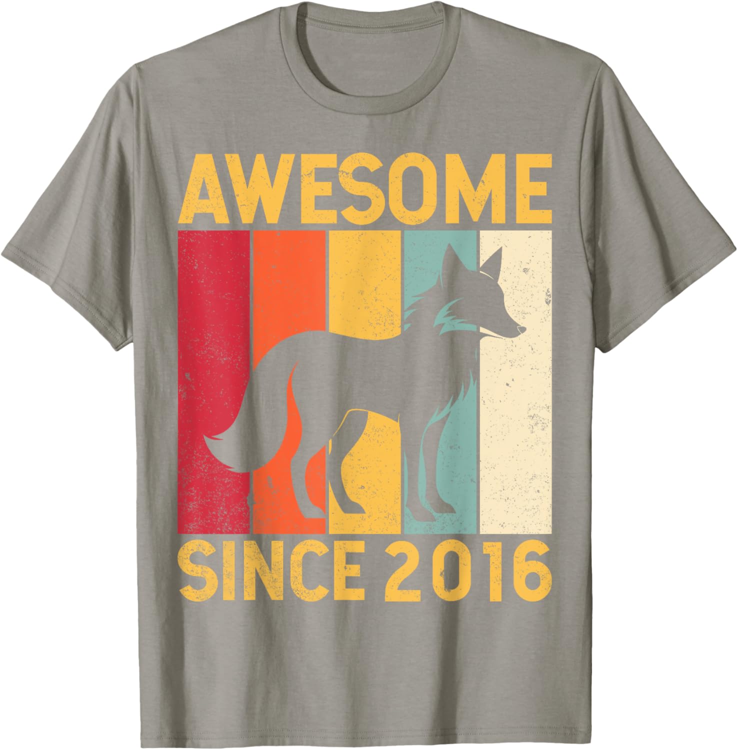 Awesome Fox Lover Retro 9th Birthday T-Shirt Since 2016 for Kids - 2