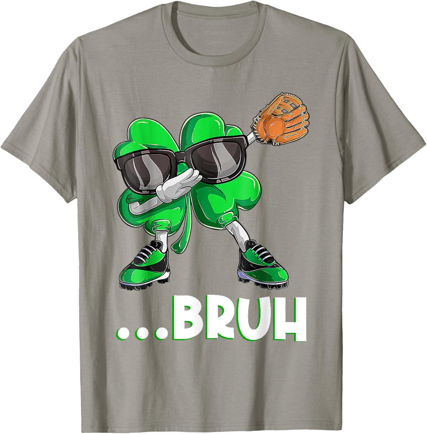 Bruh Dabbing Shamrock T-Shirt for St Patrick's Day - Fun Men's Apparel - 19