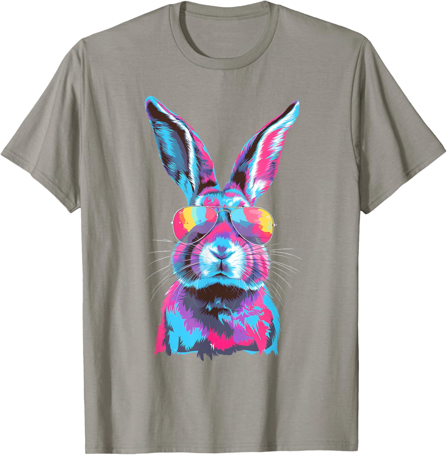 Bunny Face Sunglasses T-Shirt for Easter Fun - Men, Women, Kids - 5