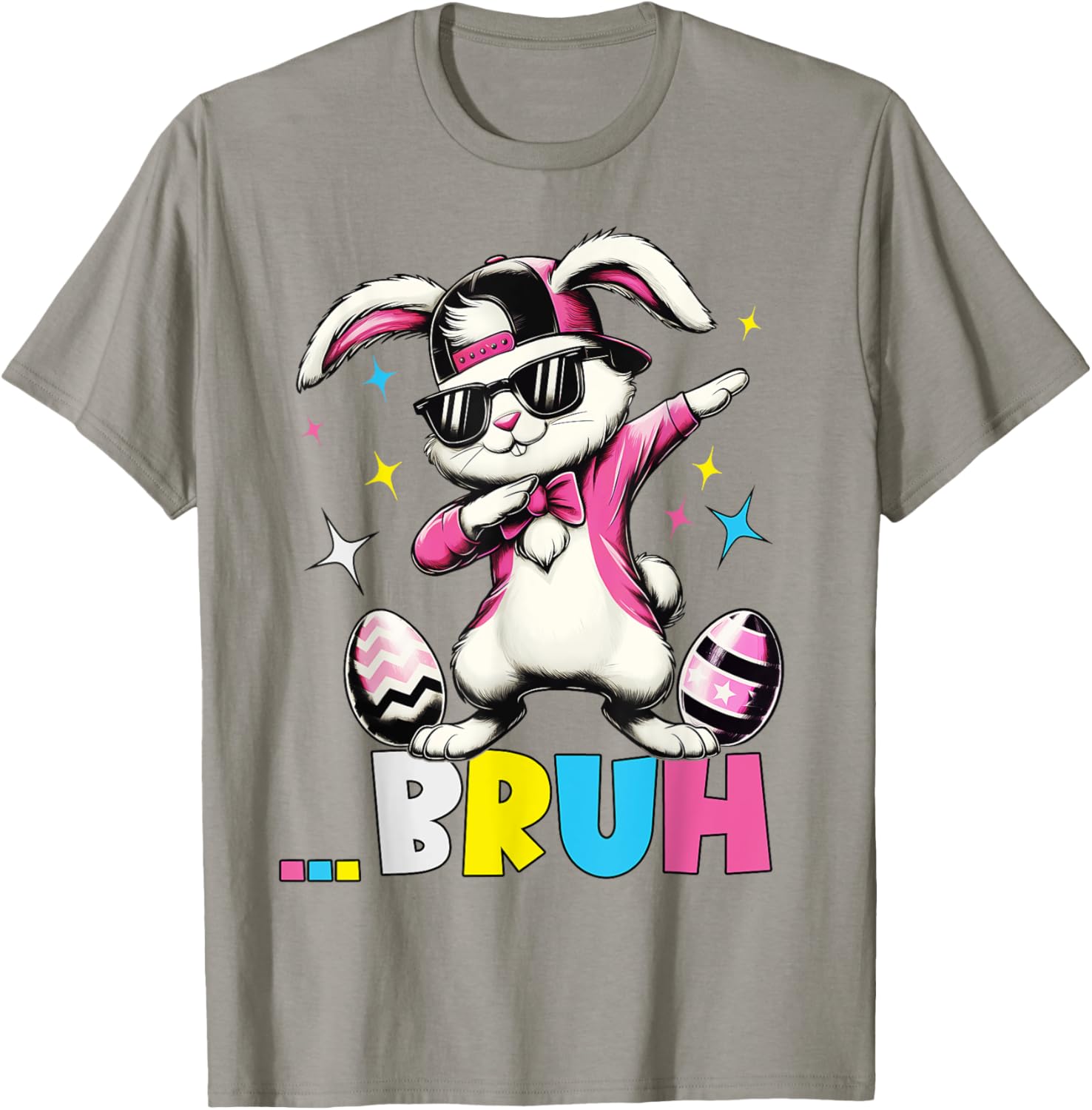 Cool Dabbing Bunny Sunglasses Easter T-Shirt for Kids and Teens - 3