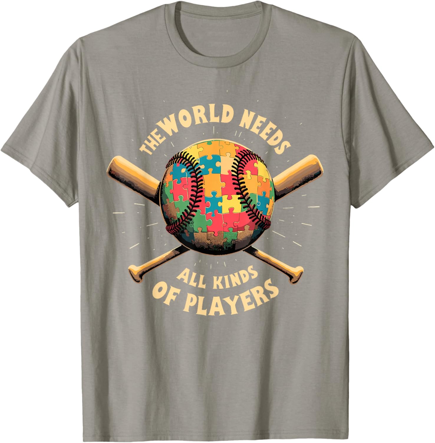 Autism Awareness Support T-Shirt for Baseball Players and Fans - 4