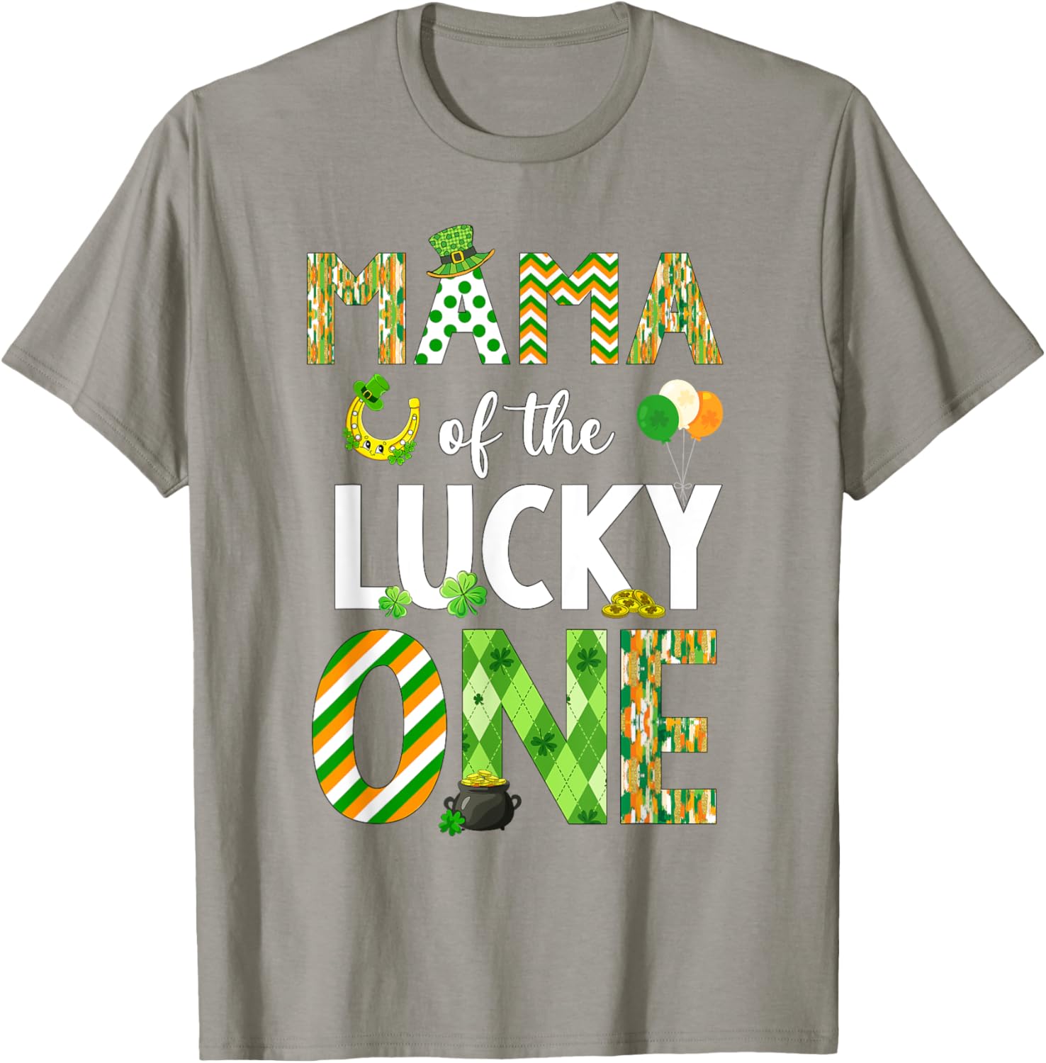 Mama Of The Lucky One 1st Birthday T-Shirt for St. Patrick's Day Fun - 1