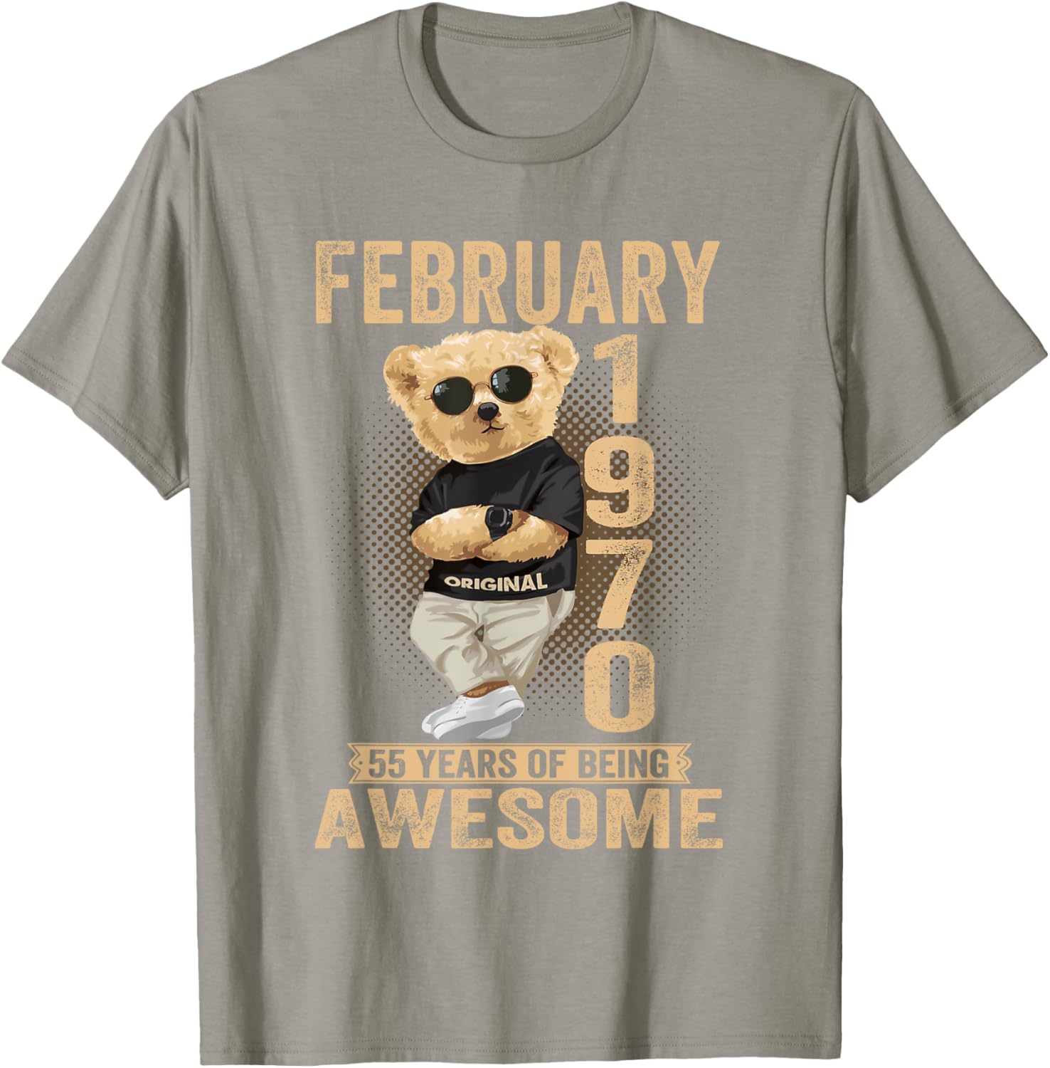 Awesome Teddy Bear T-Shirt for February 55th Birthday Celebrations - 24