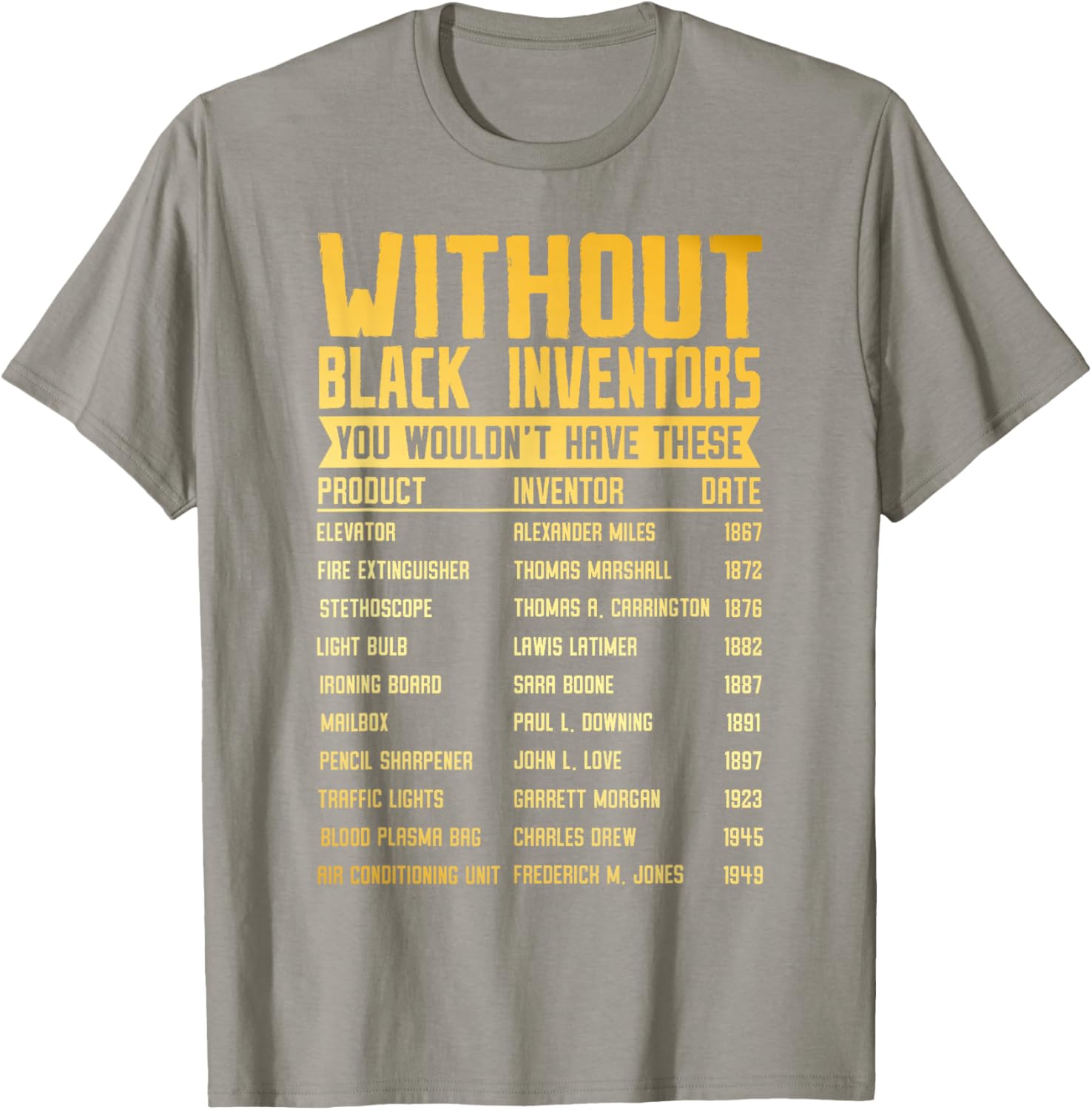 Celebrate Black History with Our Forgotten Black Inventors T-Shirt - 14