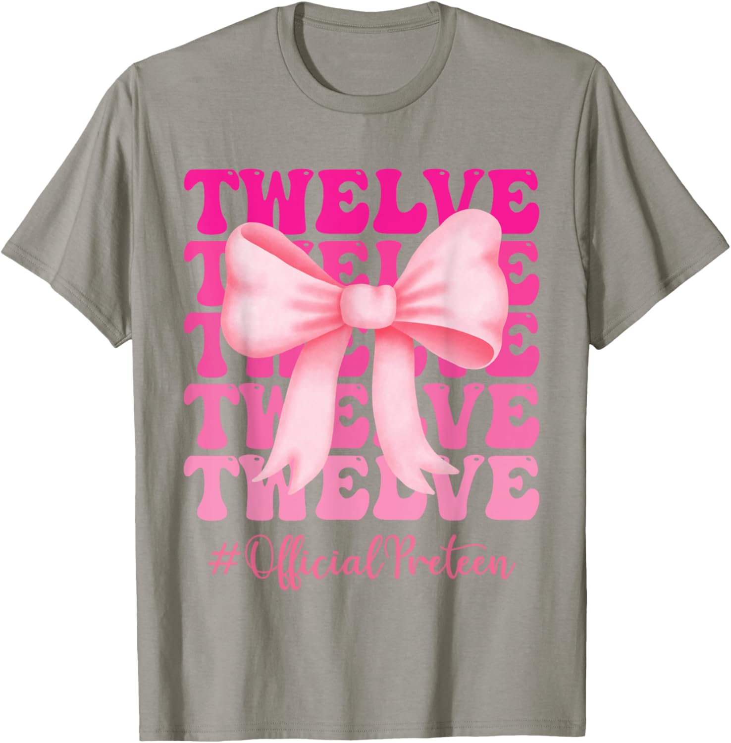 Birthday Girl Pink Coquette Bow T-Shirt for Stylish 12 Year Olds - 11