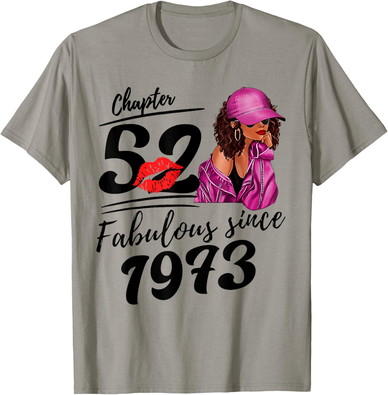 Fabulous Since 1973 Black Women 52nd Birthday T-Shirt for Celebrations - 6