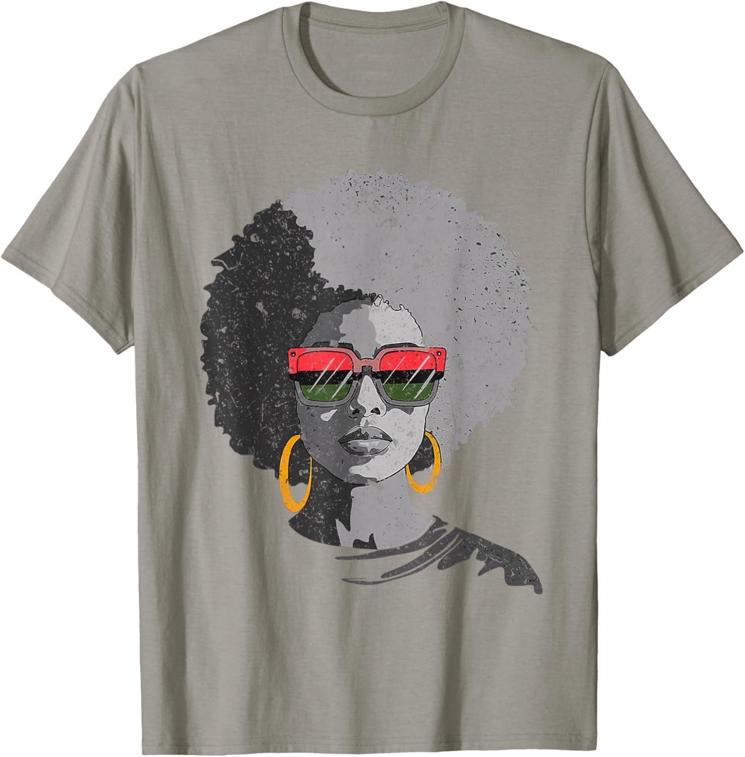 Black Queen Afro Melanin Juneteenth T-Shirt for Women - Stylish & Proud - 7