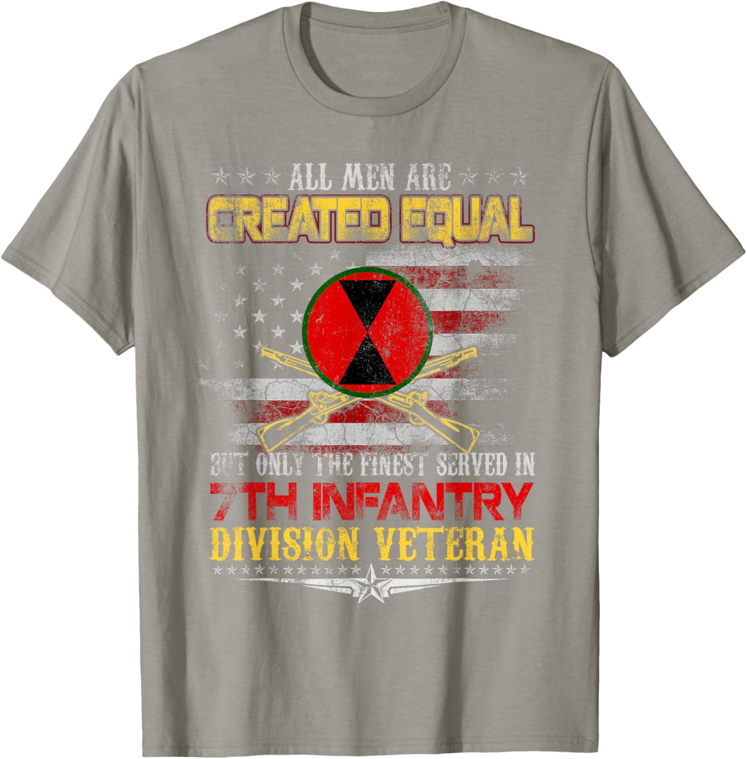All Men Created Equal 7th Infantry Division Veteran T-Shirt for Heroes - 4