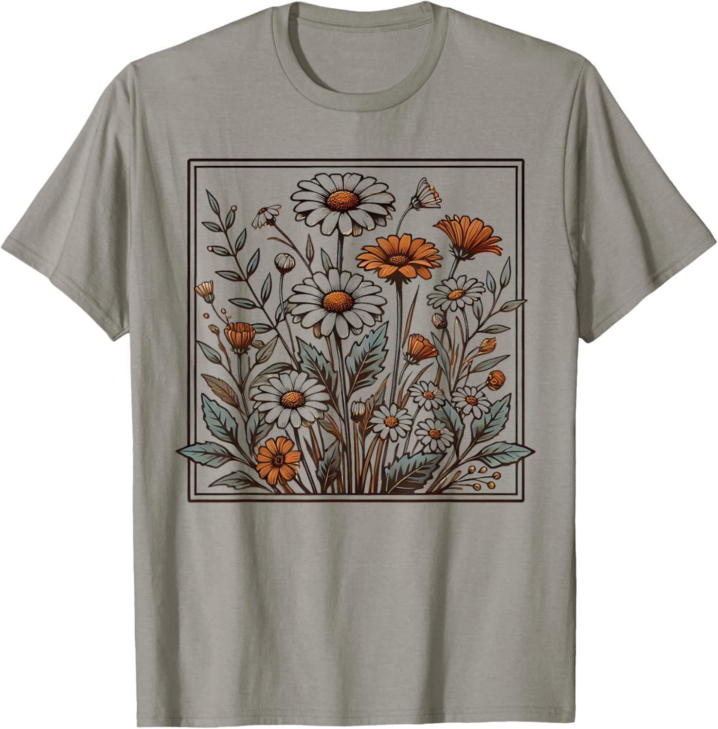 Womens Floral Wildflower T-Shirt Perfect for Casual Outings and Spring Styles - 8