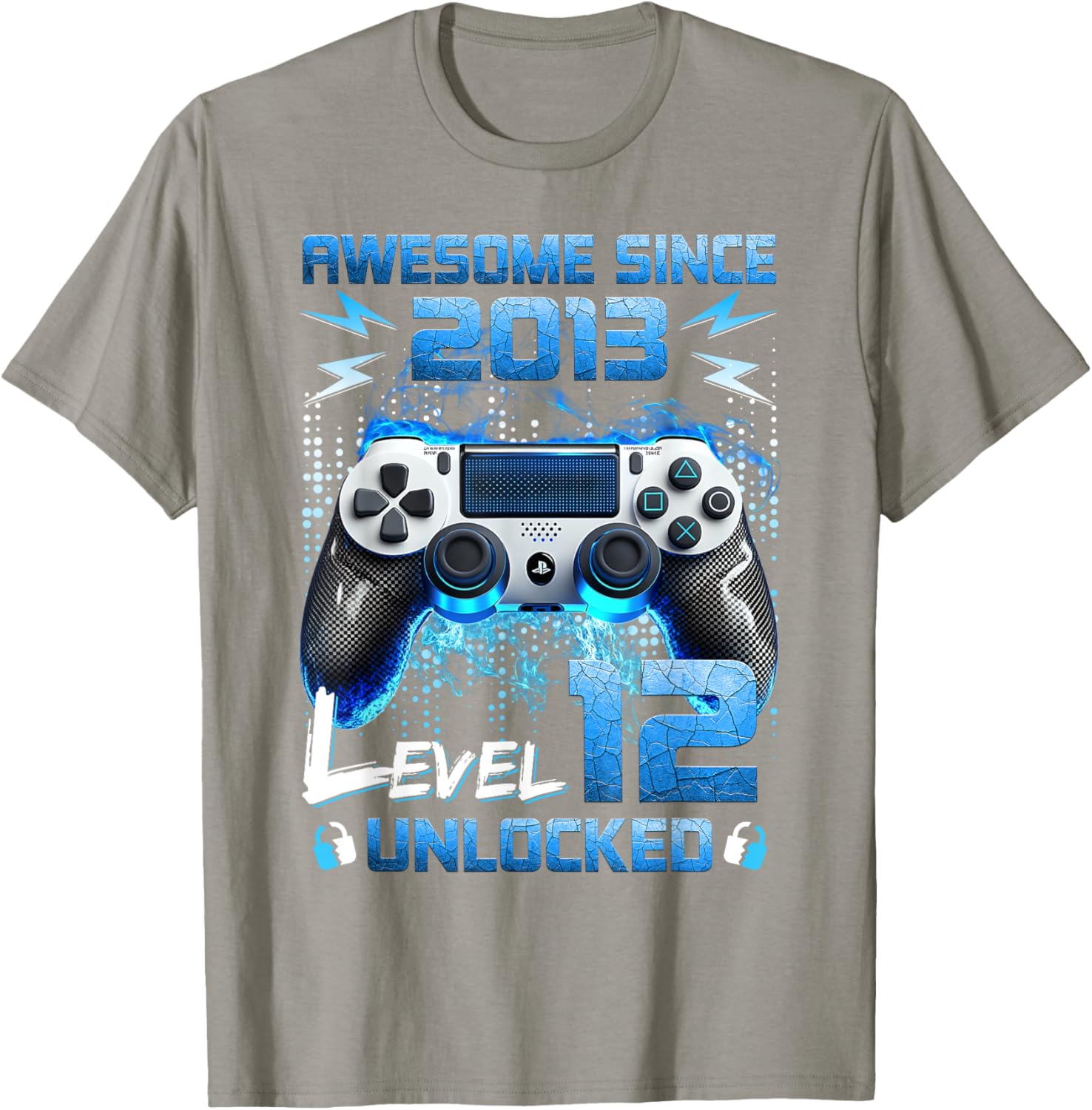 Level 12 Unlocked Video Gamer T-Shirt for 12 Year Old Birthday Fun - 16