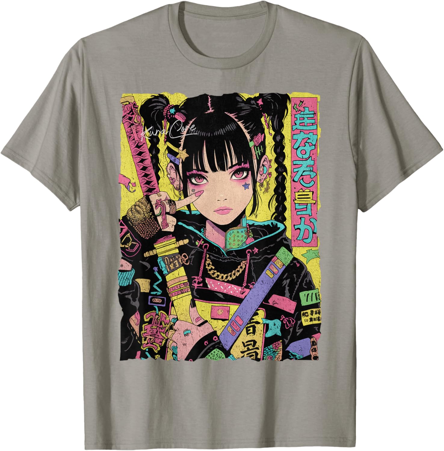 Trendy Japanese Cyberpunk Y2K Techwear Anime T-Shirt for Fashion Lovers - 2