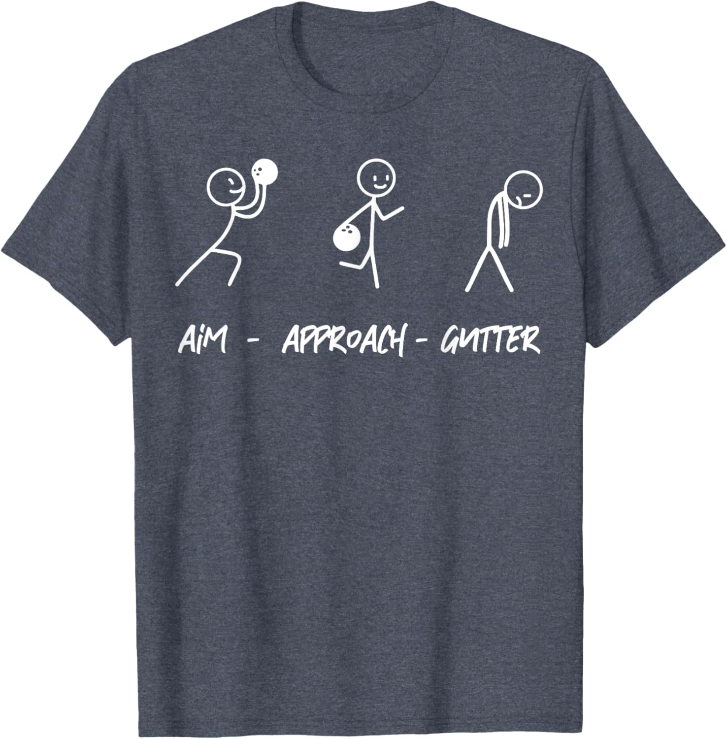 Aim Gutter Bowler T-Shirt for Bowling Lovers - Fun and Comfortable Wear - 16