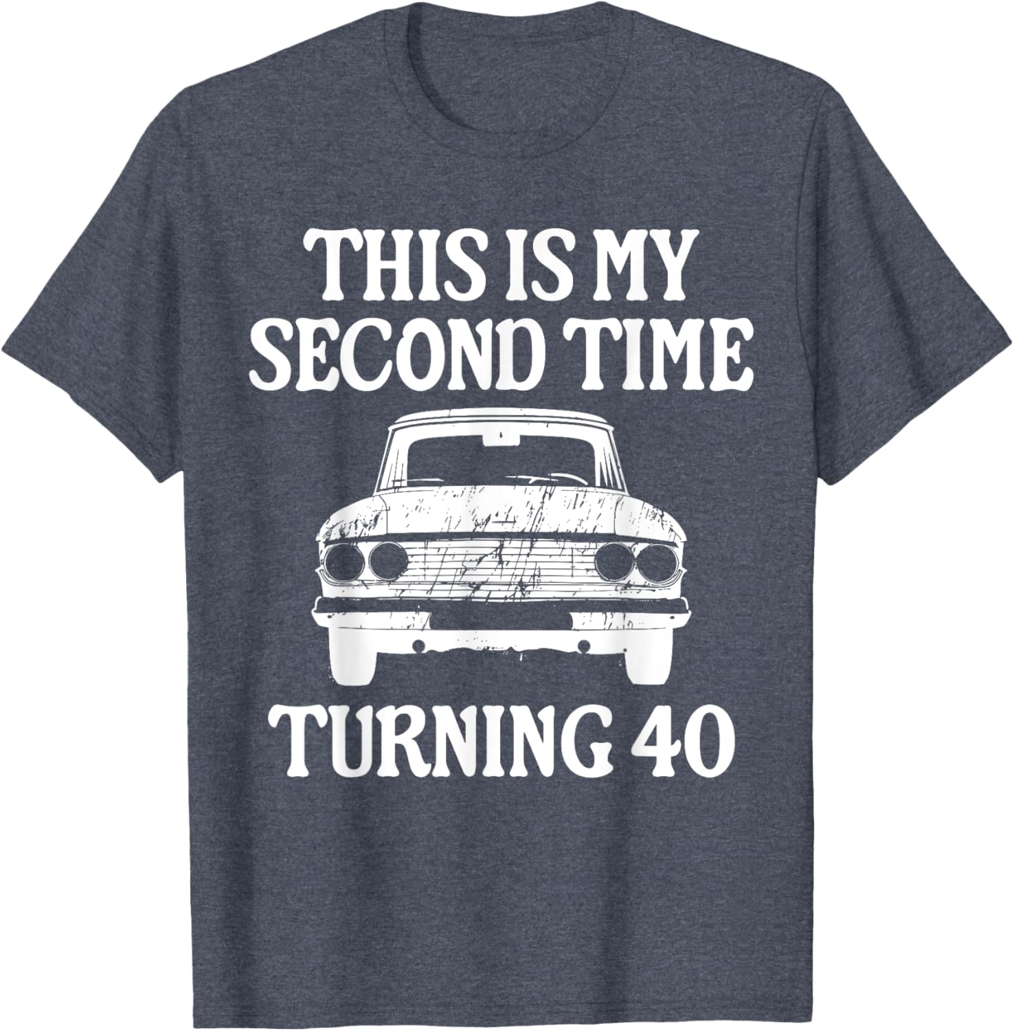 Funny 80th Birthday T-Shirt for Grandpa - Second Time Turning 40 - 3