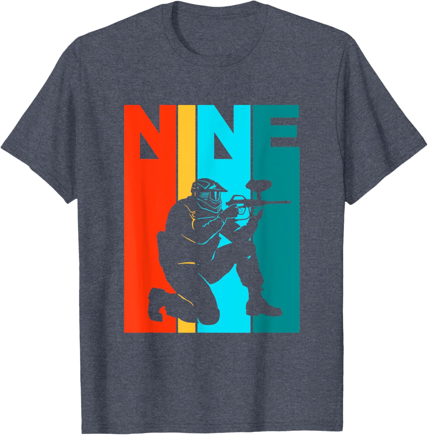 Cool 9th Birthday Paintball T-Shirt for Boys Fun Birthday Gift - 5