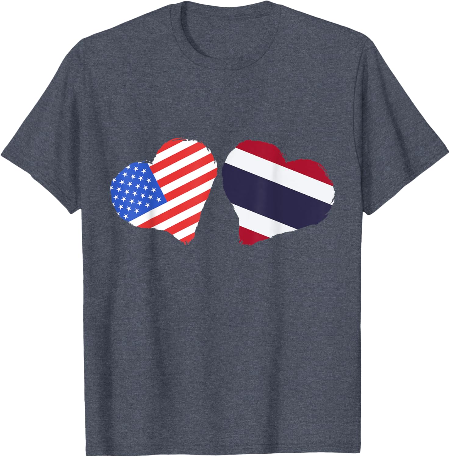 Thailand USA Heart Flag T-Shirt for Thai Roots and Pride in America - 25