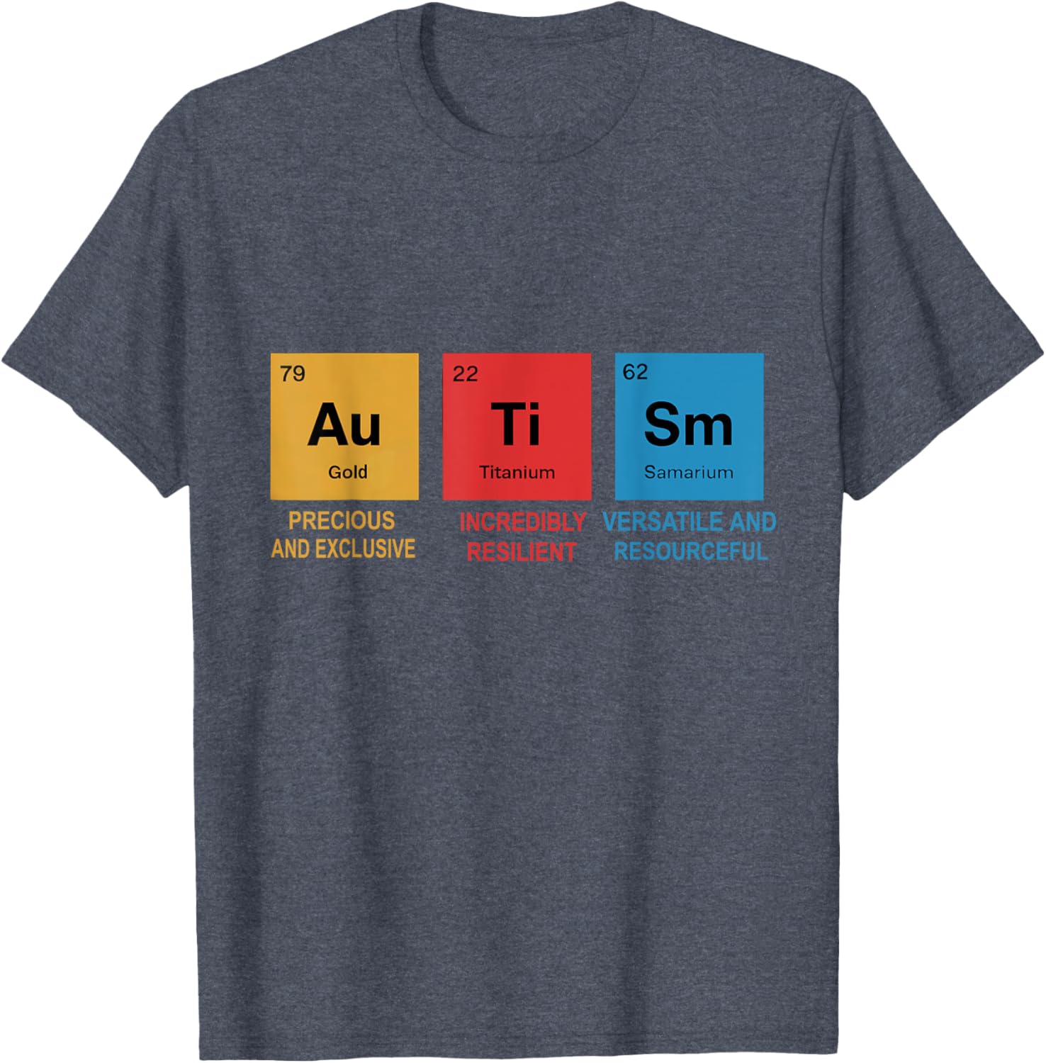 Autism Awareness T-Shirt with Chemistry Periodic Table for Men, Women, Kids - 8