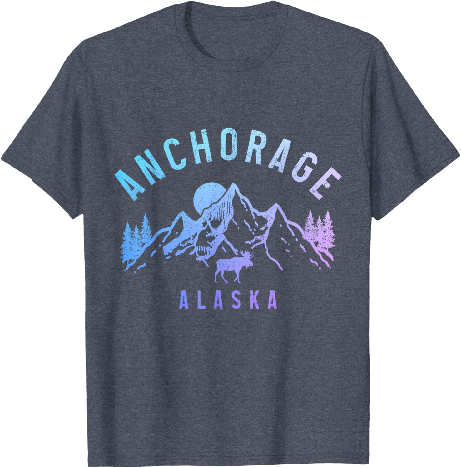 Anchorage Alaska Moose Mountains Nature Lover T-Shirt for Outdoor Enthusiasts - 2