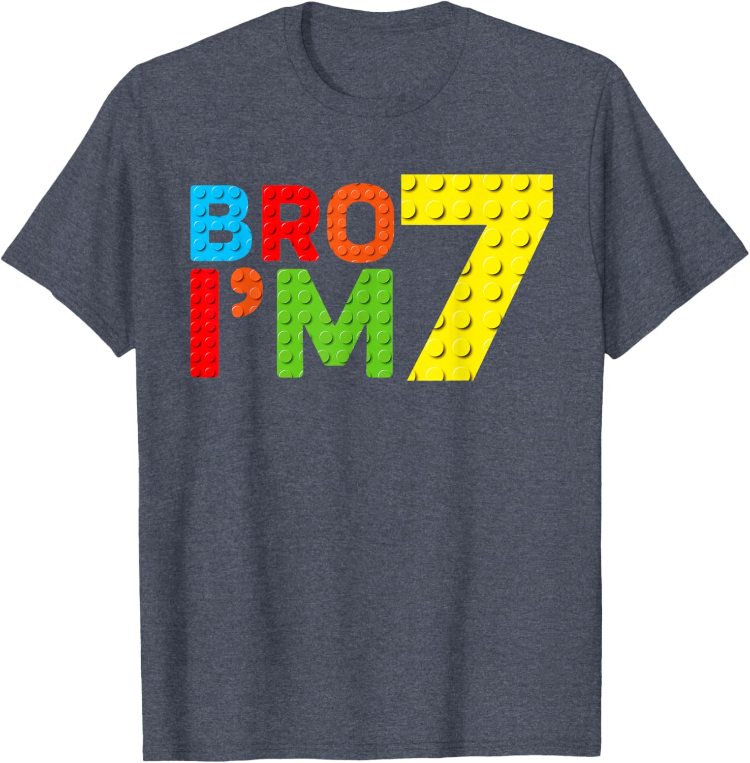 Adorable Boys 7th Birthday Building Block T-Shirt for Fun Celebration - 27