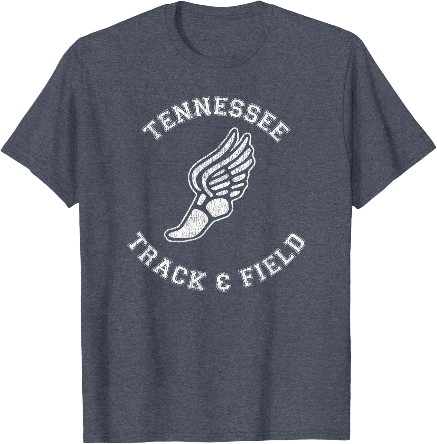 Tennessee Track and Field Retro Classic 80s Distressed T-Shirt - 4